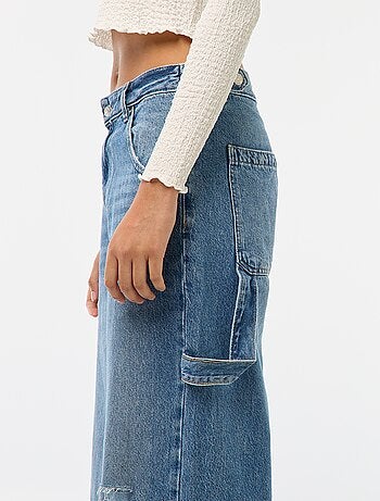 Jeans baggy con abrasioni originali