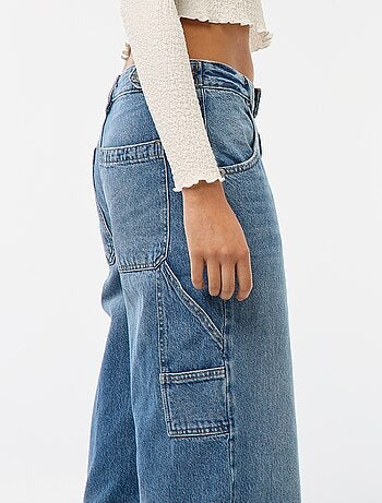 Jeans baggy con abrasioni originali