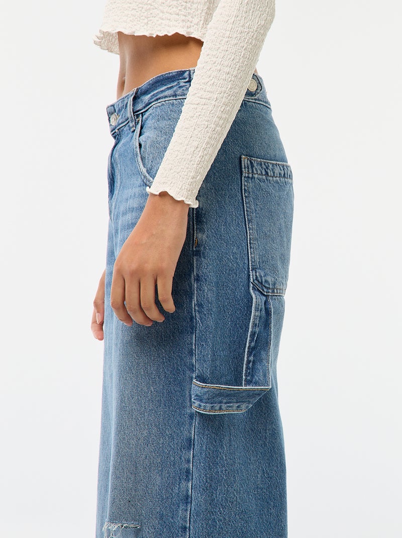 Jeans baggy con abrasioni originali Blu - Kiabi