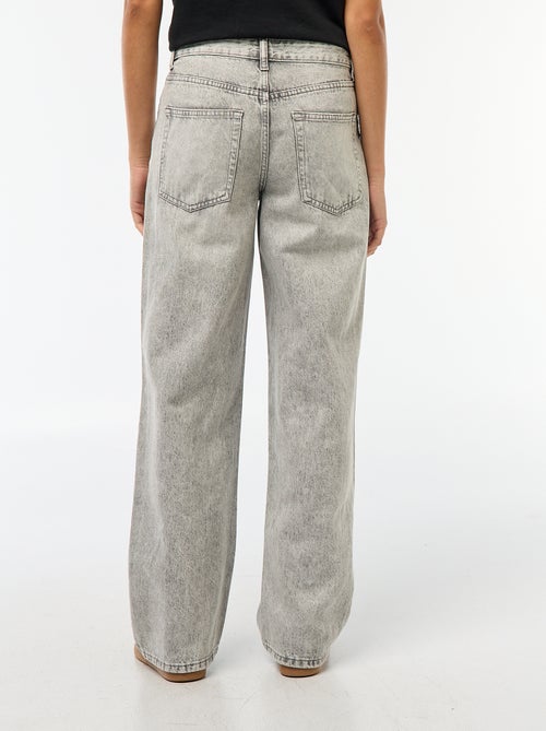 Jeans baggy con bande argentate - Kiabi