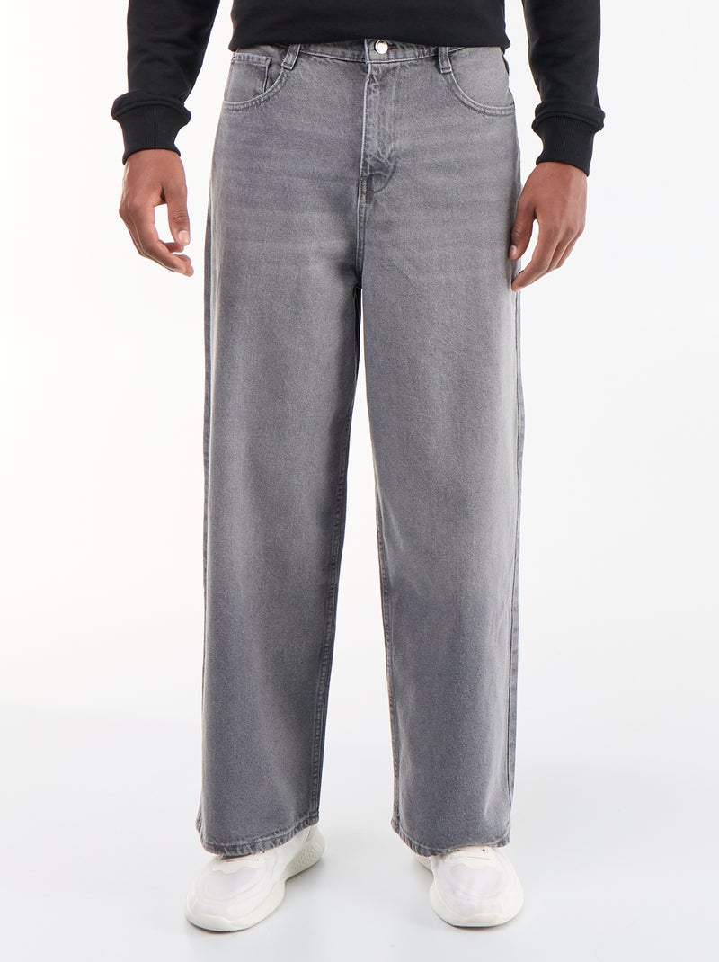 Jeans baggy / taglio ampio Grigio - Kiabi