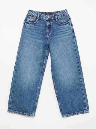 Jeans baggy tinta unita 5 tasche
