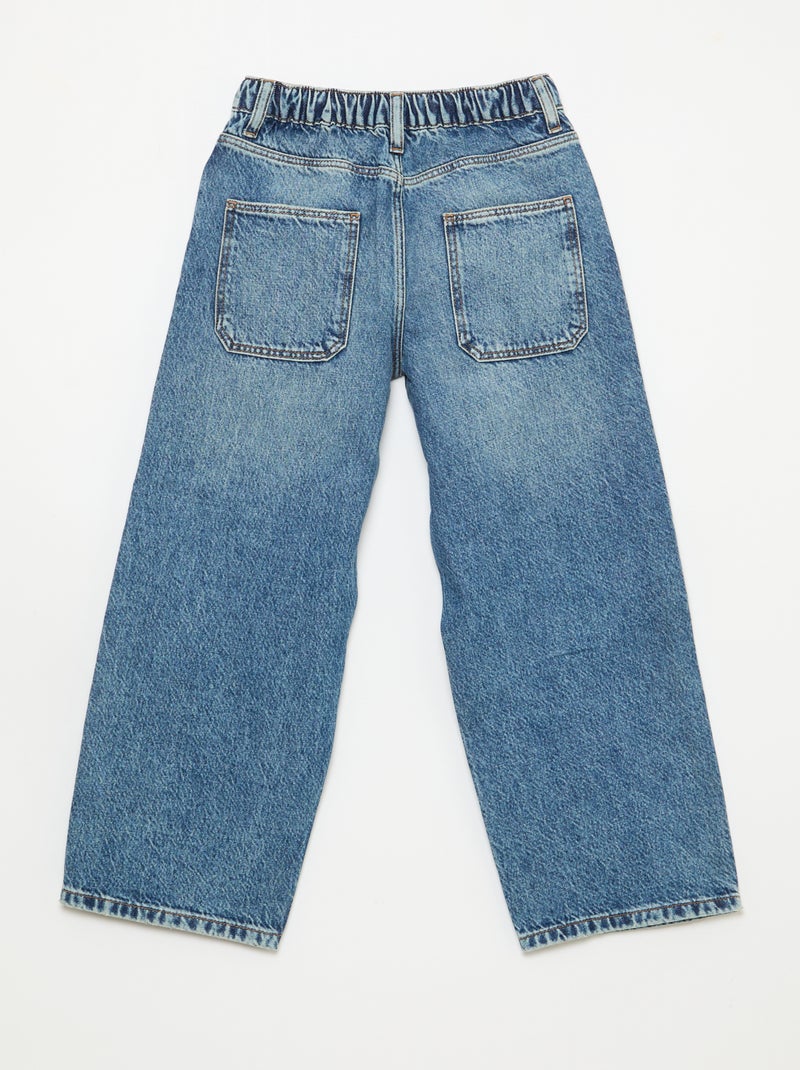 Jeans baggy tinta unita 5 tasche Blu - Kiabi