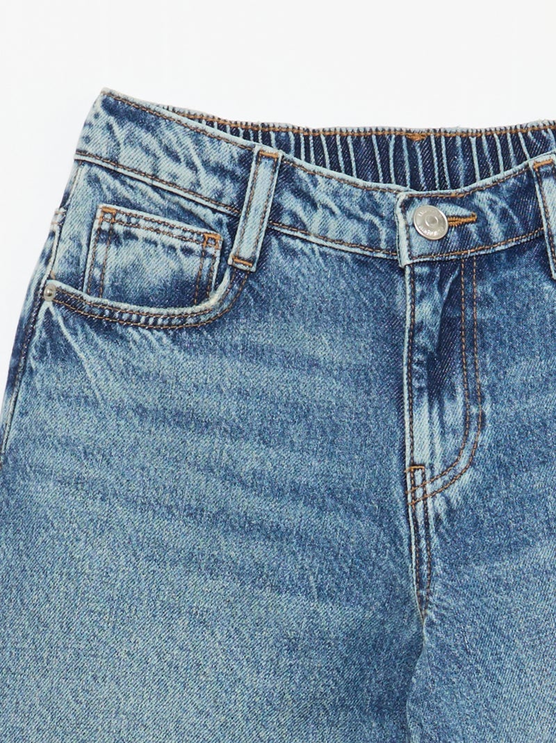 Jeans baggy tinta unita 5 tasche Blu - Kiabi