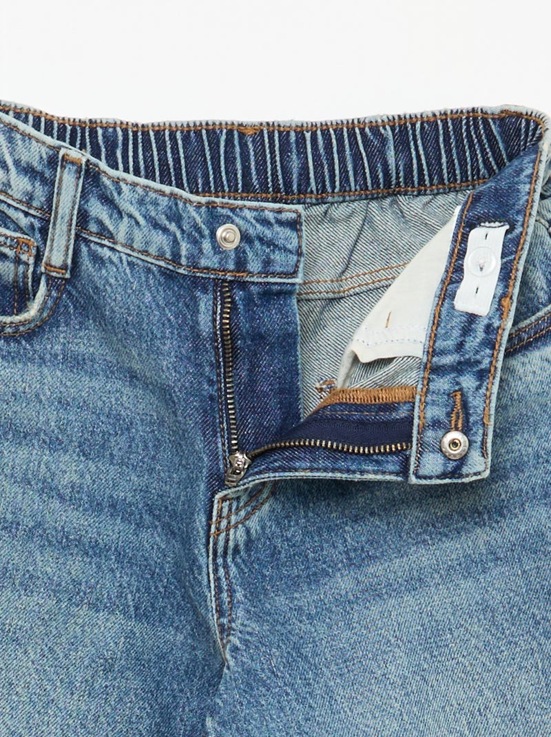 Jeans baggy tinta unita 5 tasche Blu - Kiabi