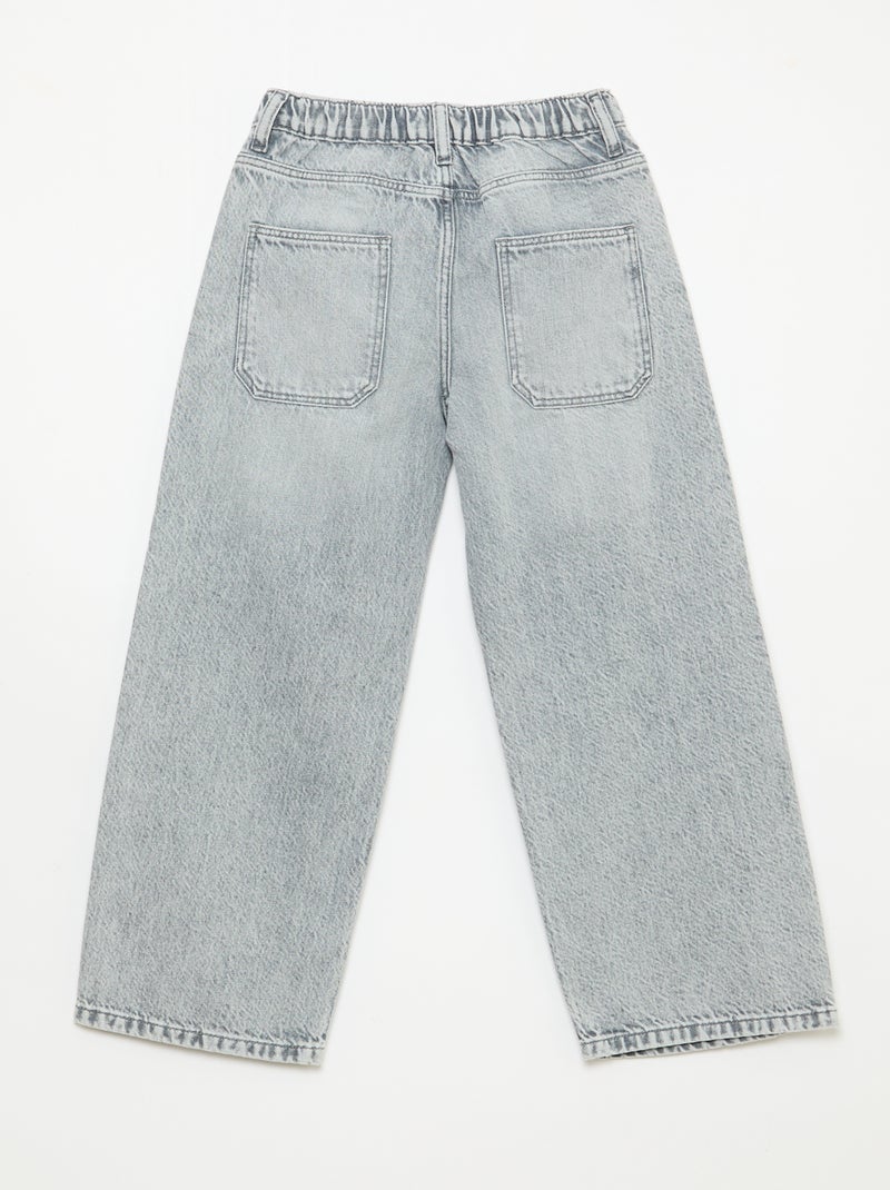 Jeans baggy tinta unita 5 tasche Grigio - Kiabi