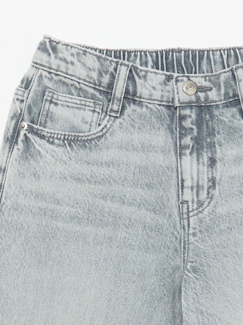 Jeans baggy tinta unita 5 tasche Grigio - Kiabi