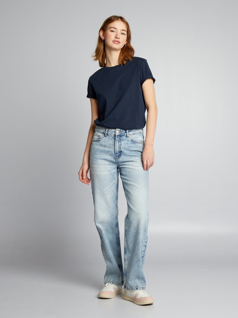 Jeans baggy vita alta BLU - Kiabi