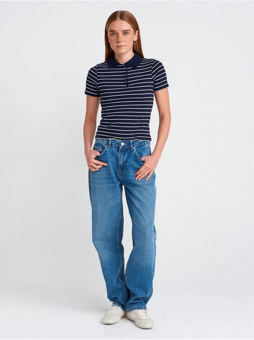 Jeans balloon a vita alta con gamba ampia dilvin - Kiabi Jeans balloon a vita alta con gamba ampia dilvin - Kiabi