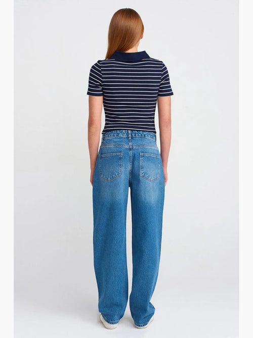 Jeans balloon a vita alta con gamba ampia dilvin - Kiabi Jeans balloon a vita alta con gamba ampia dilvin - Kiabi