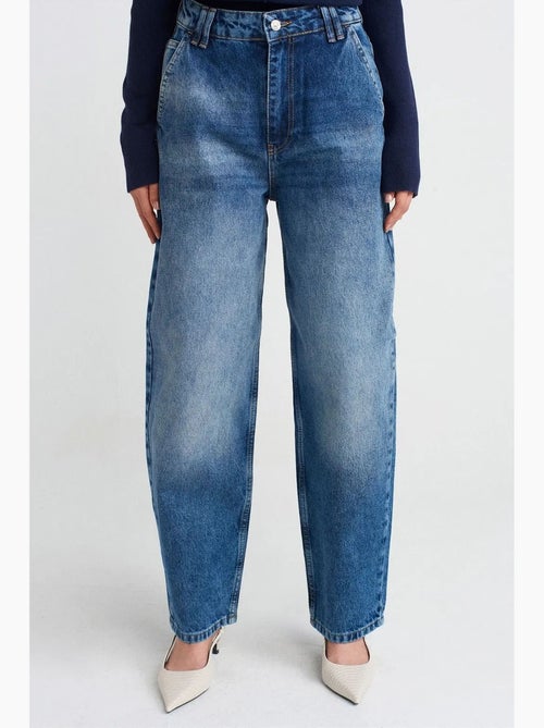 Jeans balloon a vita alta con gamba ampia dilvin - Kiabi Jeans balloon a vita alta con gamba ampia dilvin - Kiabi