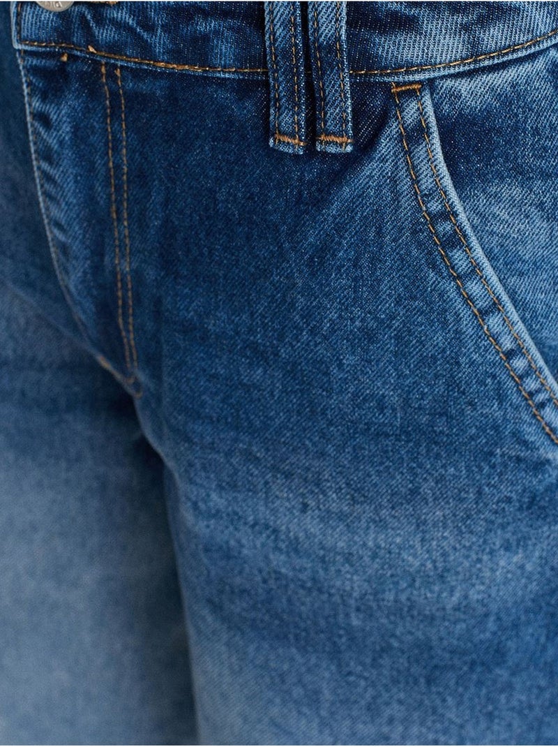 Jeans balloon a vita alta con gamba ampia dilvin Blu zaffiro - Kiabi