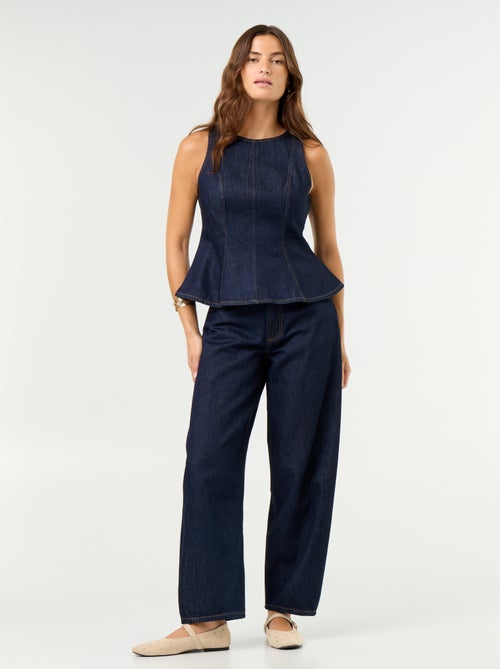 Jeans barrel a vita alta - Kiabi
