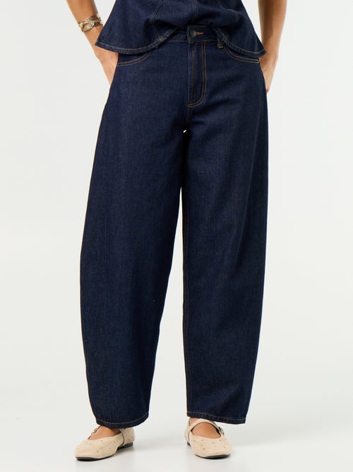 Jeans barrel a vita alta - Kiabi
