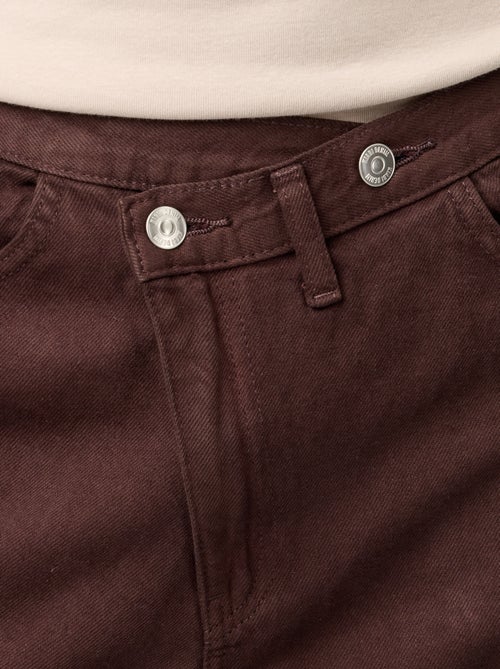 Jeans barrel con abbottonatura asimmetrica - Kiabi