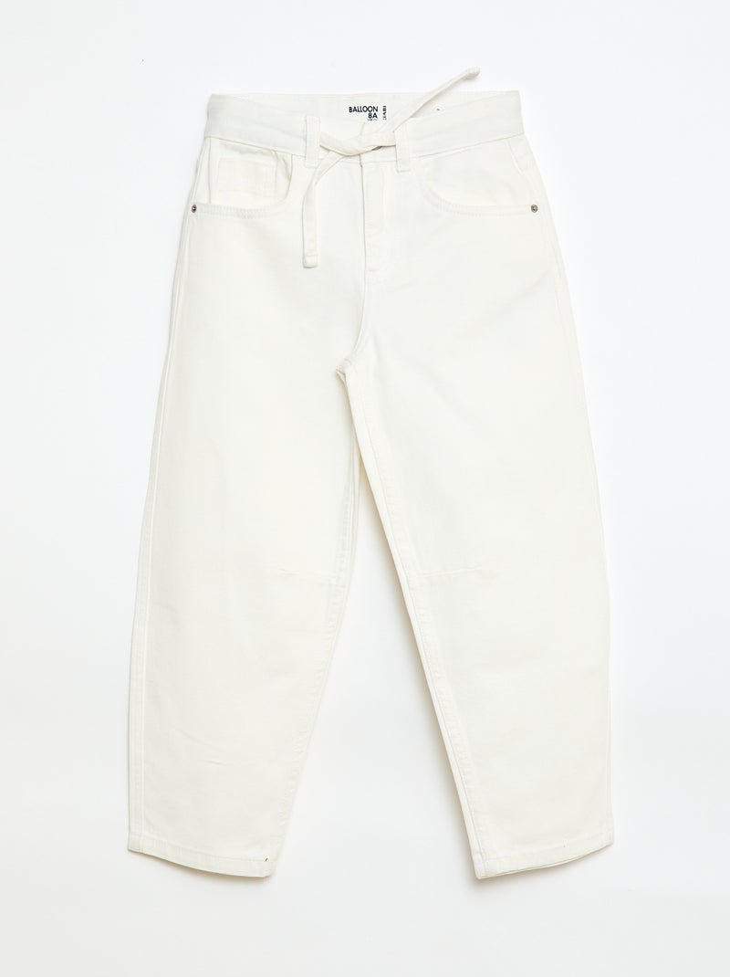 Jeans barrel fit Bianco - Kiabi