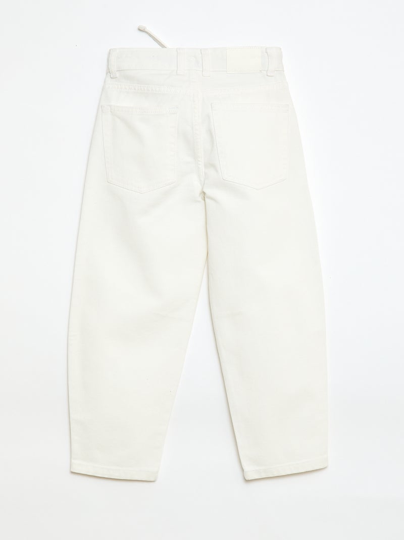 Jeans barrel fit Bianco - Kiabi