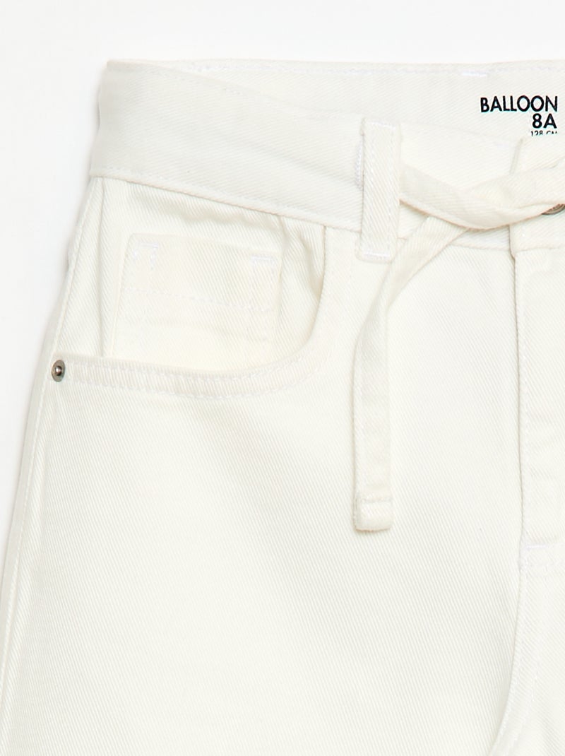 Jeans barrel fit Bianco - Kiabi