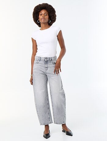 Jeans barrel / taglio ampio a vita alta