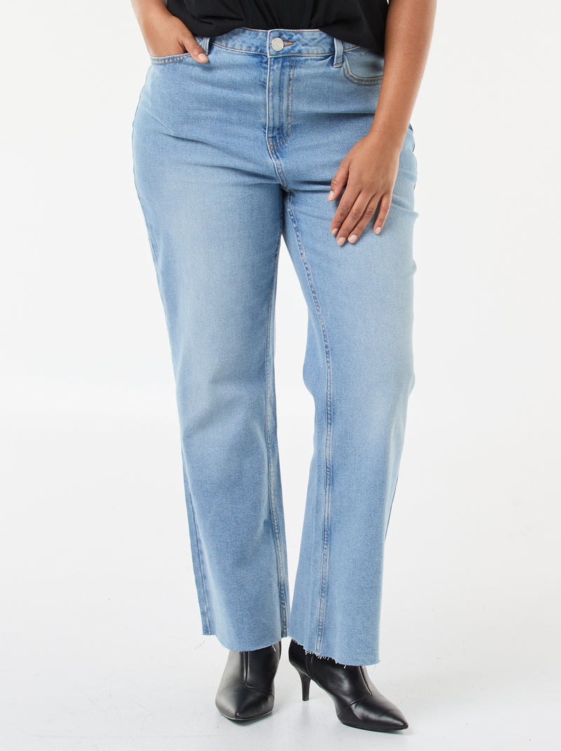 Jeans bootcut con orlo sfrangiato Blu - Kiabi