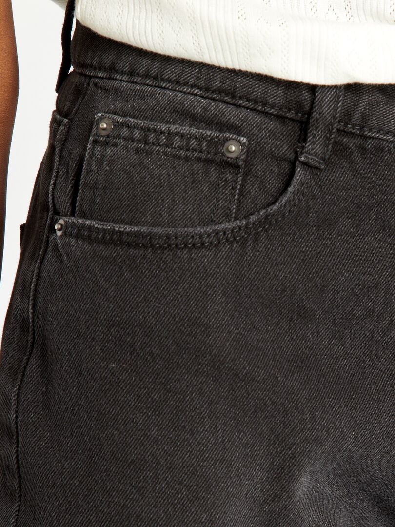 Jeans boyfriend - 5 tasche NERO - Kiabi