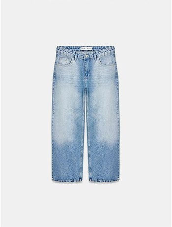 Jeans capri a vita bassa a gamba ampia dilvin