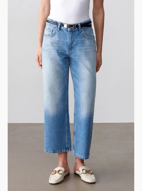 Jeans capri a vita bassa a gamba ampia dilvin - Kiabi Jeans capri a vita bassa a gamba ampia dilvin - Kiabi