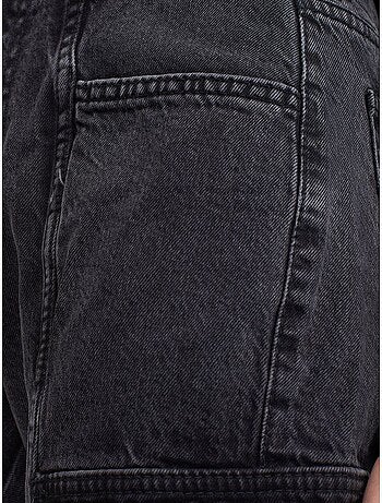 Jeans cargo a gamba dritta a vita alta dilvin