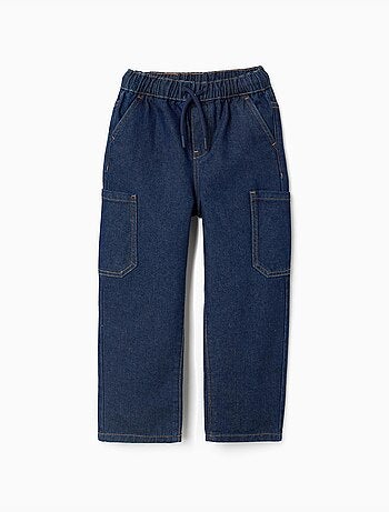 Jeans cargo ampia con coulisse