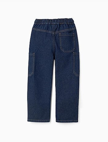 Jeans cargo ampia con coulisse