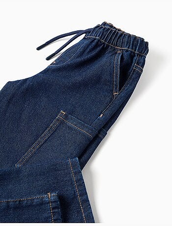 Jeans cargo ampia con coulisse