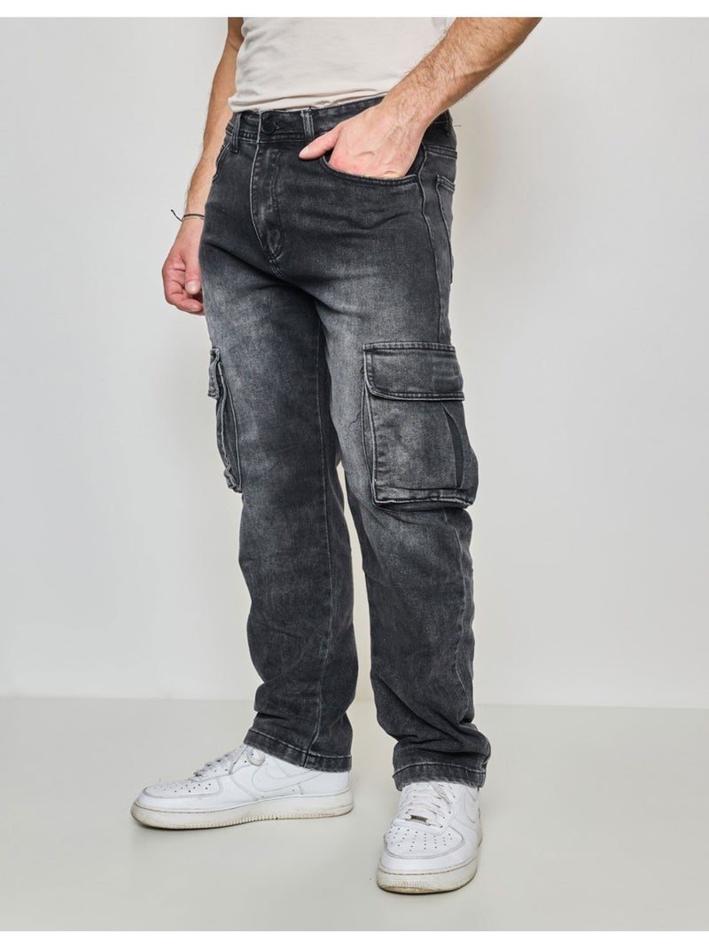 JEANS CARGO Kebello Grigio - Kiabi