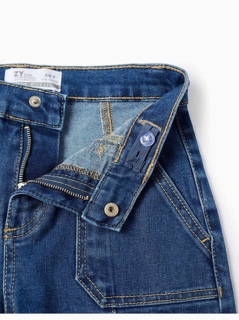 Jeans con cuciture in rilievo a gamba larga Blu Blu - Kiabi