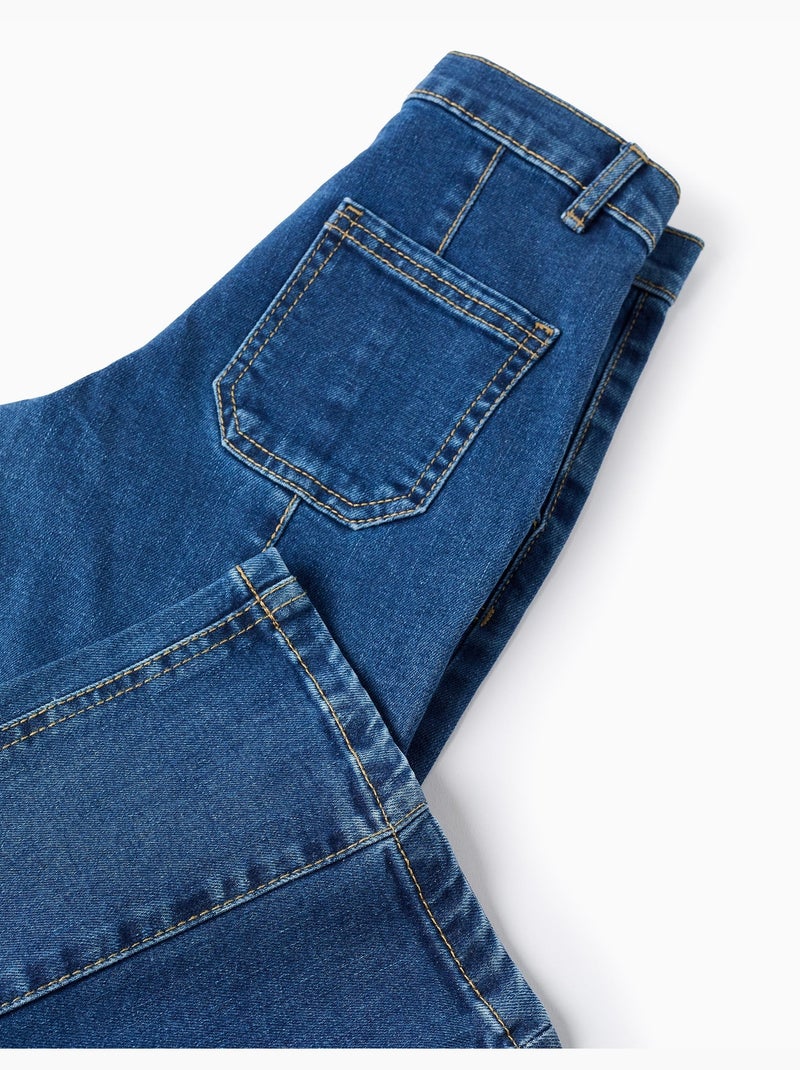 Jeans con cuciture in rilievo a gamba larga Blu Blu - Kiabi