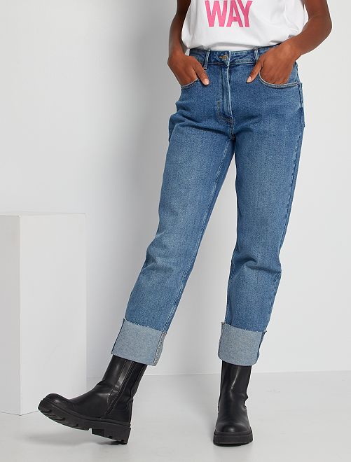 Jeans con risvolto - BLU - Kiabi - 22.00€