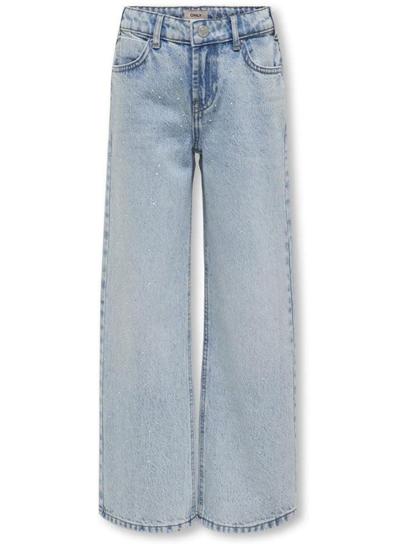 Jeans con Strass per Bambina Kids ONLY Blu - Kiabi