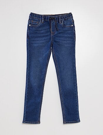 Jeans con vita elasticizzata e cordoncini