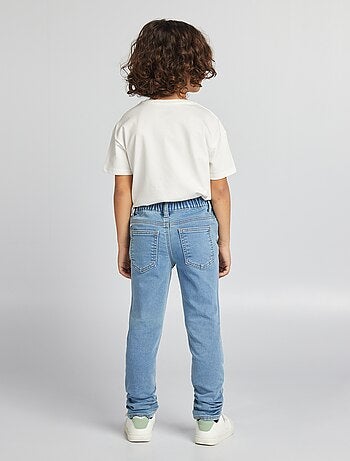 Jeans con vita elasticizzata e cordoncini