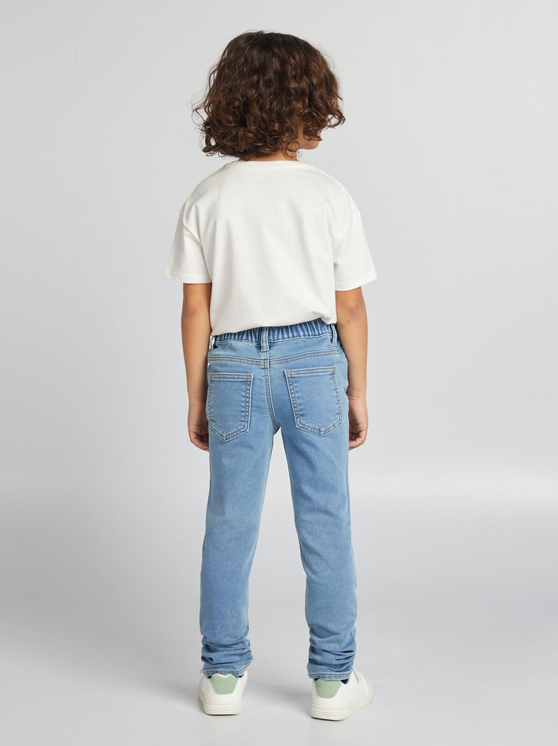Jeans con vita elasticizzata e cordoncini BLU - Kiabi