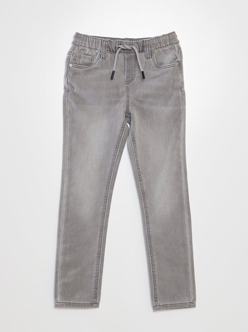 Jeans con vita elasticizzata e cordoncini GRIGIO Kiabi 5.85€