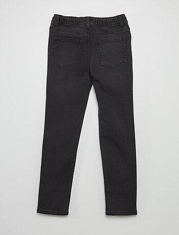 Jeans con vita elasticizzata e cordoncini