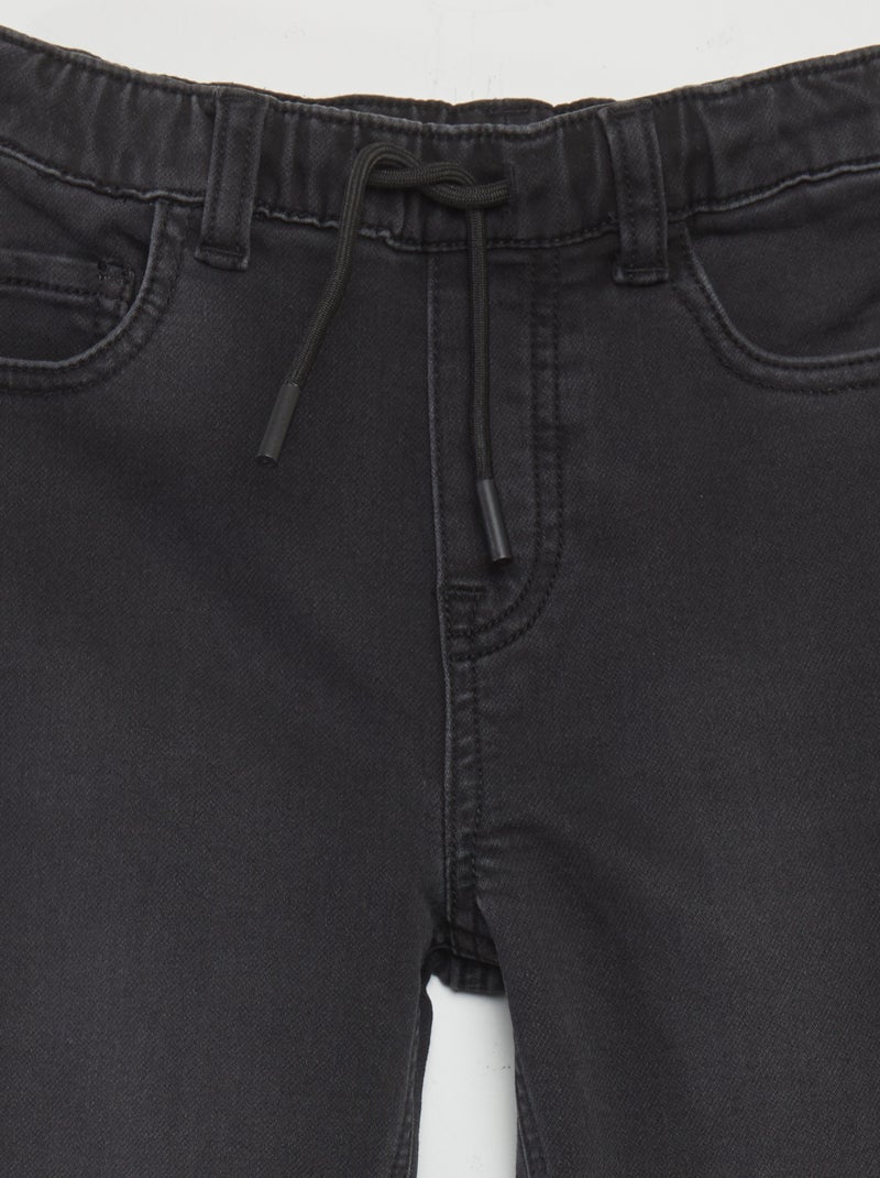 Jeans con vita elasticizzata e cordoncini GRIGIO - Kiabi