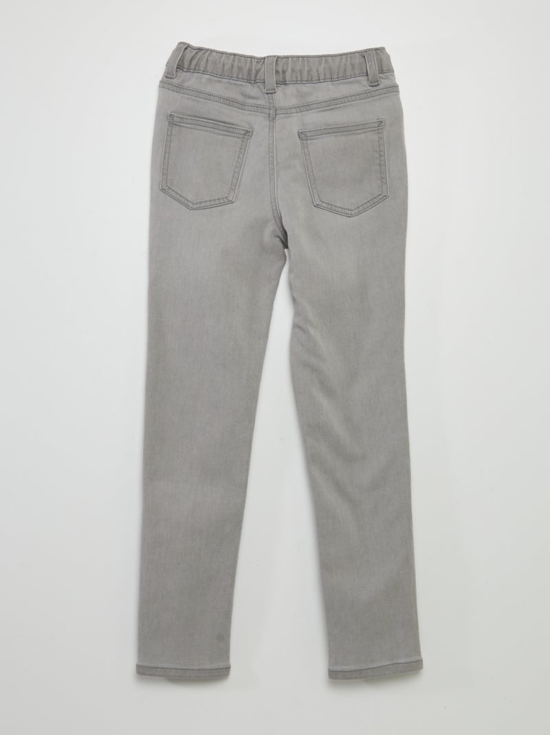 Jeans con vita elasticizzata e cordoncini GRIGIO - Kiabi