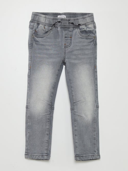 Jeans con vita elasticizzata e cordoncini - Kiabi