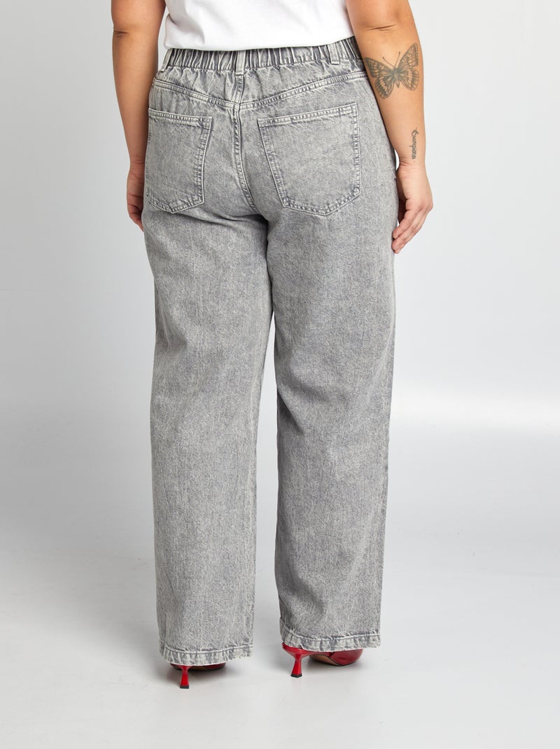 Jeans con vita elasticizzata GRIGIO - Kiabi