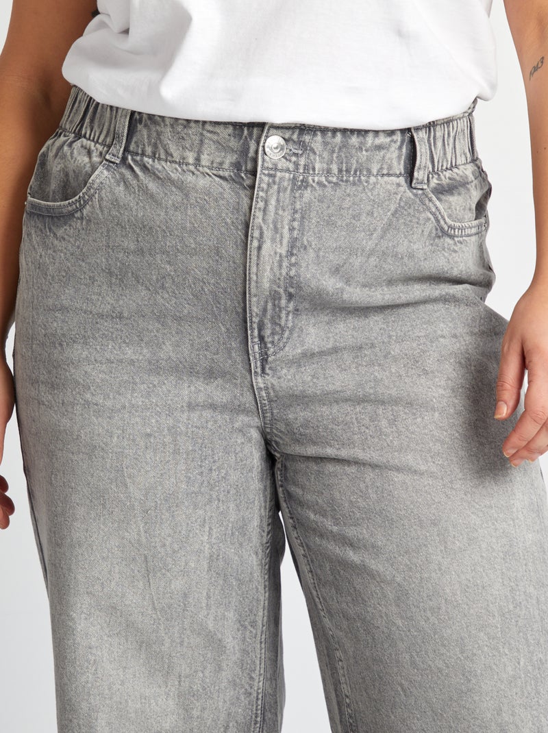 Jeans con vita elasticizzata GRIGIO - Kiabi