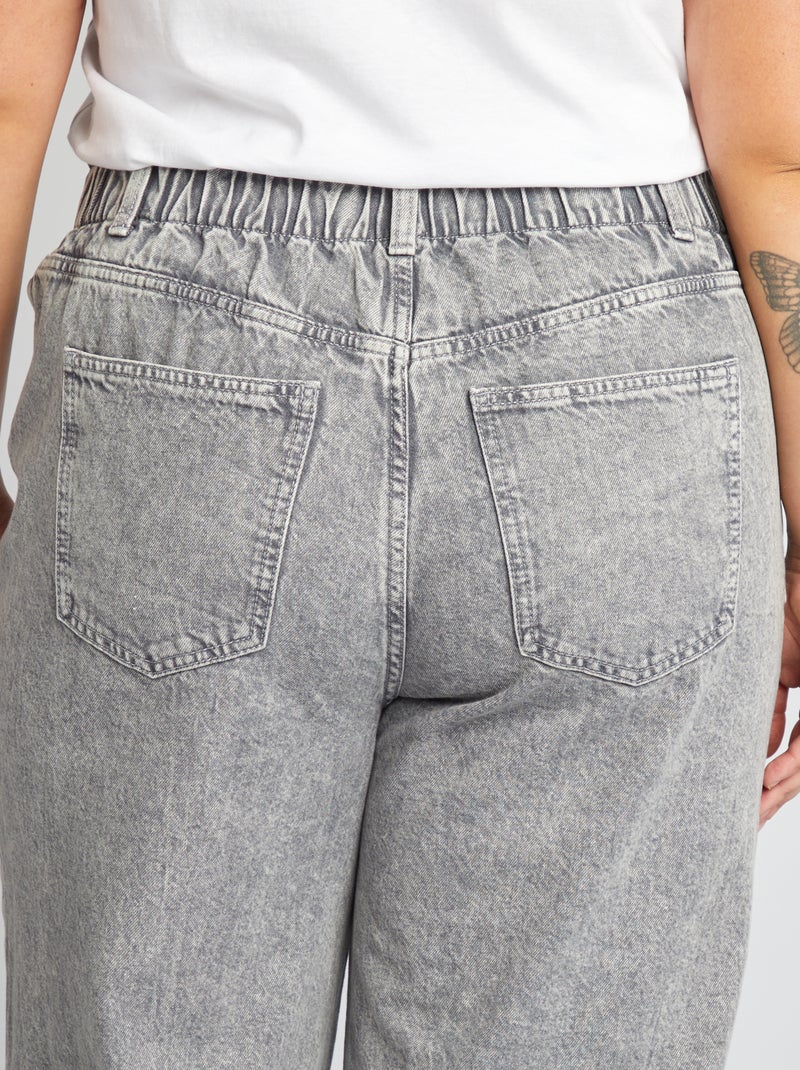 Jeans con vita elasticizzata GRIGIO - Kiabi