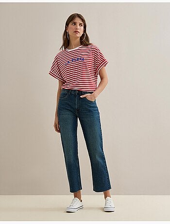 Jeans corti dritti, mo fashion