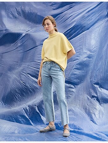 Jeans corti dritti, mo fashion