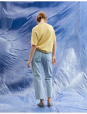 Jeans corti dritti, mo fashion